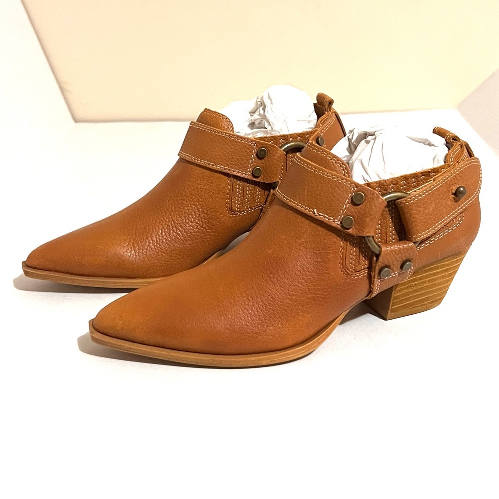 NWT Dingo Cognac Leather Kickback Boot Shoes Size 6 - Picture 5 of 9